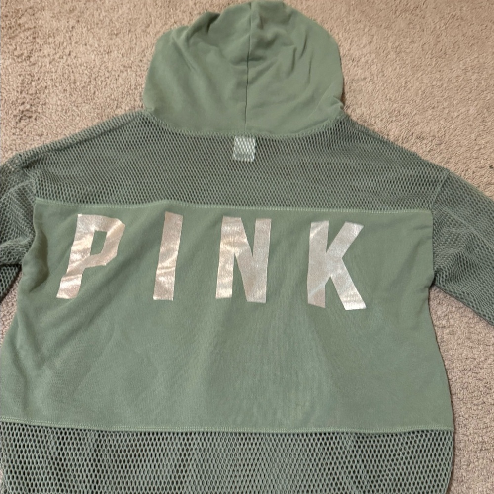 Pink mesh hoodie